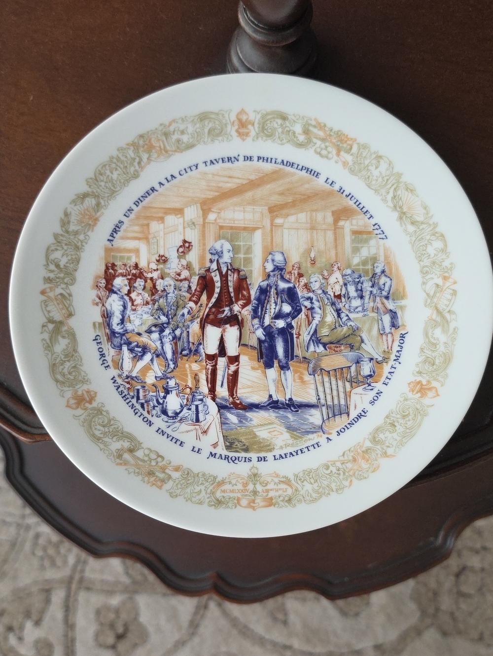 The Lafayette Collection Henri D'Arceau-Limogest Porcelain Plate 1973 #527